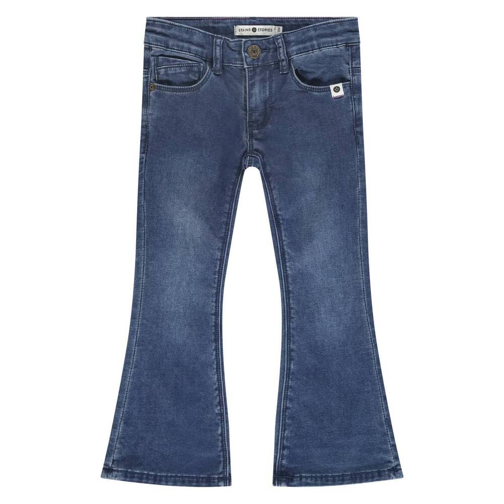 NEW BABYFACE girl's flared denim pants in blue